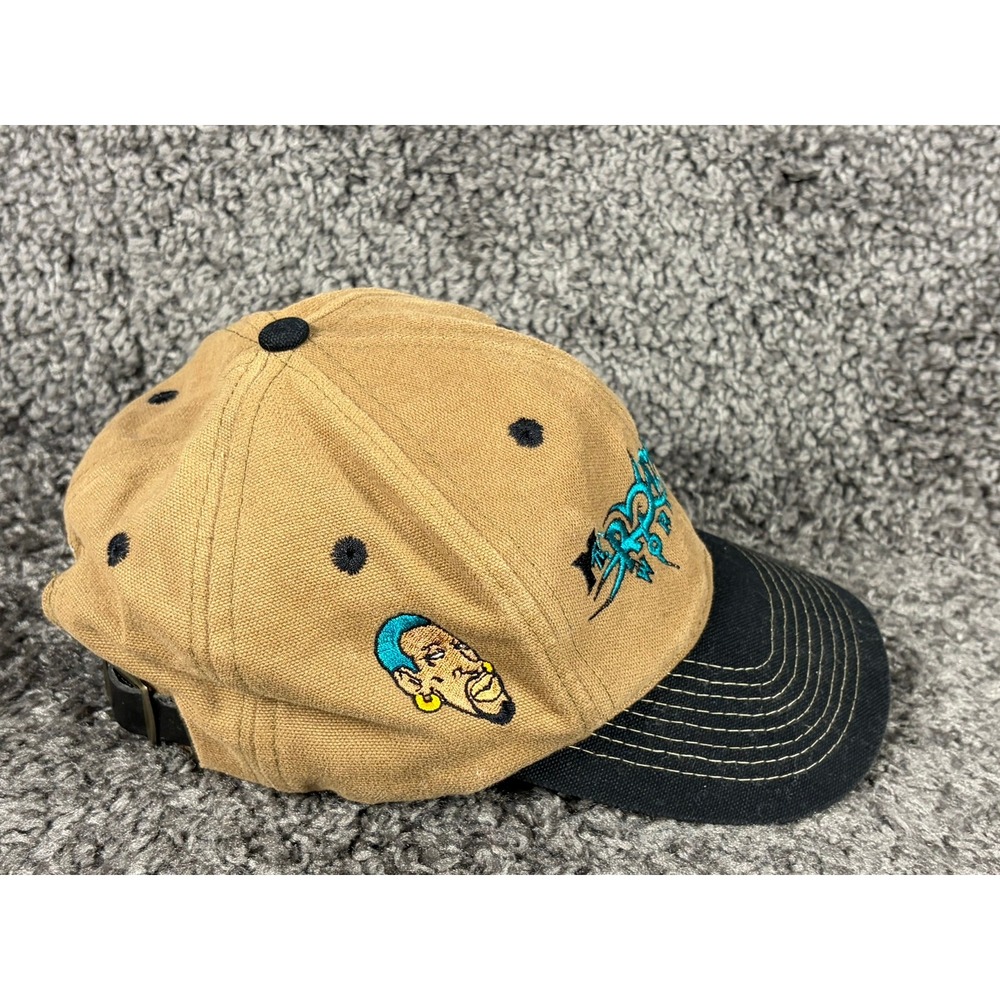 Vintage 1996 MTV Dennis Rodman World Tour Hat Top of the World Tan Strapback Cap - Picture 8 of 8